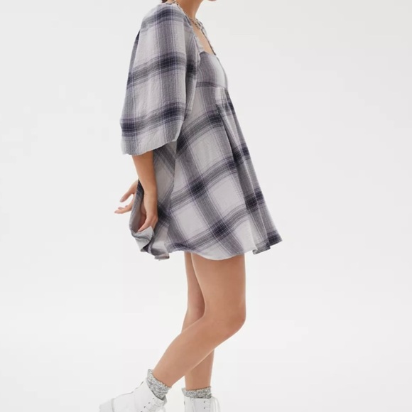 NWOT Flannel Smocked Dress - Picture 2 of 4